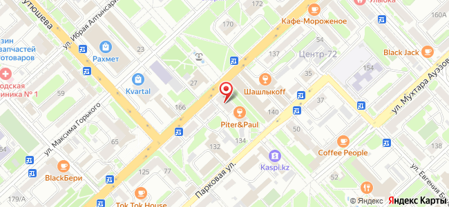 Квартира посуточно Конституции Казахстана, 29 на карте Петропавловска